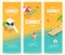 isometric summer banners