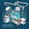 Isometric Surgical Operation Background