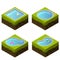 Isometric swimming pool different shapes