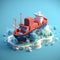 isometric tanker in 3d