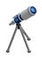 Isometric Telescope on tripod for observing space, stars and planets of solar system. Space exploration. Realistic 3D vector on