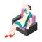 Isometric Tired Housewife