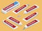 Isometric Toothbrush and Toothpaste on a background