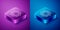 Isometric Tornado icon isolated on blue and purple background. Cyclone, whirlwind, storm funnel, hurricane wind or
