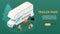 Isometric Trailer Park Horizontal Banner