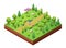 Isometric trees and park objects collection.