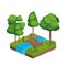 Isometric trees and river design