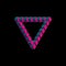 Isometric triangle logo. Penrose triangle vector, logo design element vector eps10.