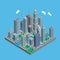 Isometric urban city map