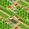 Isometric vector nature rural