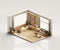 Isometric view living room muji style open inside interior architecture, 3d rendering digital art