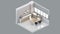 Isometric view of a manager room,office space,working room, 3d rendering