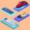 Isometric water transport, motor boat, water bike, jet ski