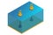 Isometric a wave power station is a power station located in a water environment, the purpose of which is to obtain