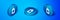 Isometric Whiskey bottle icon isolated on blue background. Blue circle button. Vector Illustration