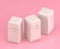 Isometric white  vintage refrigerator in flat color pink room,single color white, cute toylike household objects, 3d rendering, 3d