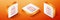 Isometric Window icon isolated on orange background. Orange square button. Vector