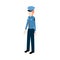 Isometric woman policeman