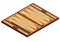 Isometric Wooden Backgammon Board, with playing pieces and dice. Vector illustration