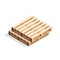 Isometric wooden pallets.