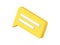 Isometric yellow chat box message speech bubble 3d icon vector quick tips incoming email