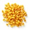 Isometric Yellow Pasta Pile On White Background