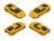 Isometric Yellow sports car
