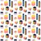 Isometry Memphis Seamless Pattern