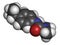 Isoproturon herbicide molecule. 3D rendering. Atoms are represented as spheres with conventional color coding: hydrogen white,.