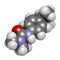 Isoproturon herbicide molecule. 3D rendering. Atoms are represented as spheres with conventional color coding: hydrogen (white),