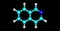 Isoquinoline molecular structure isolated on black