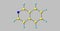 Isoquinoline molecular structure isolated on grey