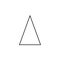 Isosceles triangle icon. Geometric figure Element for mobile concept and web apps. Thin line icon for website design and developm