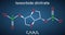 Isosorbide dinitrate, ISDN molecule. It is vasodilator used to treat angina in coronary artery disease. Skeletal chemical formula