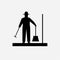Isotype Style Pictogram Of Cleaner