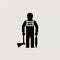 Isotype Style Pictogram Of Construction Worker