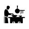 Isotype Style Pictogram Of Cook