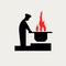 Isotype Style Pictogram Of Cook By Gerd Arntz