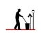 Isotype Style Pictogram Of Janitor