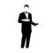 Isotype Style Pictogram Of Waiter By Gerd Arntz