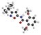 Isoxaben herbicide molecule. 3D rendering. Atoms are represented as spheres with conventional color coding: hydrogen white,.