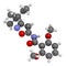 Isoxaben herbicide molecule. 3D rendering. Atoms are represented as spheres with conventional color coding: hydrogen (white),