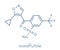 Isoxaflutole herbicide molecule. Skeletal formula