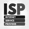 ISP - Internet Service Provider acronym concept