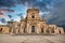 Ispica Sicily Italy. Church of Santa Maria Maggiore and loggiato del Sinatra