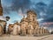 Ispica Sicily Italy. Church of Santa Maria Maggiore and loggiato del Sinatra