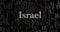 Israel - 3D rendered metallic typeset headline illustration