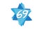 Israel 69 independence day logo icon