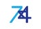 Israel 74th independence day logo, Number and star of David