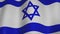 Israel background flag waving flowing footage - seamless loop video animation